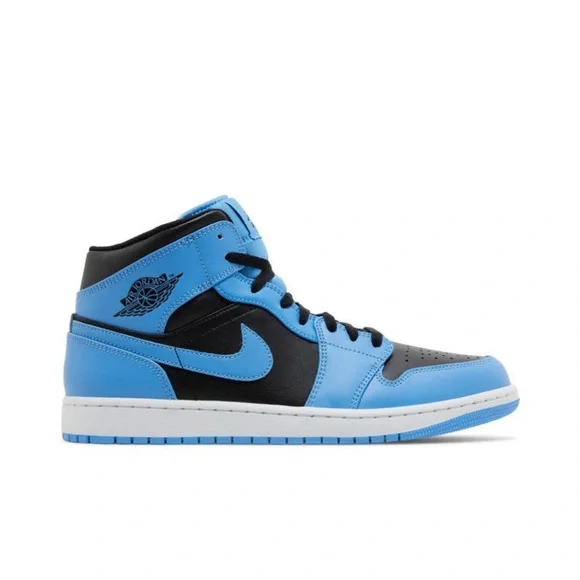 Nike Air Jordan 1 Mid GS Black University Blue Size 6.5Y Gently Used with box - Picture 10 of 11